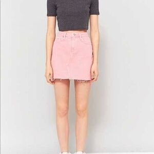 Womens BDG Hi-rise Pink Denim mini pencil Skirt Sz 6